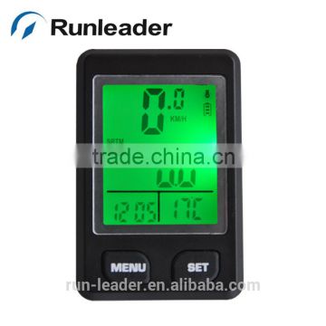 Bicycle computer stopwatch for Mountain Bike sport exrecise stopwatch green backlight LCD Speedomete