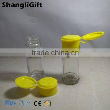 Clear Glass Spice Jar Pepper Bottle With Shaker