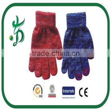 Ladies Warmer Knitted Gloves Touch Screen Sliver Winter Gloves