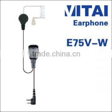 VITAI E75V-W Earpiece Transparent Tube Type Earphone for 2 Way Radio