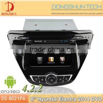 8" Hyundai Elantra 2014 pure android 4.2.2 car DVD GPS with WIFI/3G