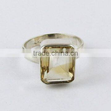 Secret !! Yellow Citrine 925 Sterling Silver Ring, 925 Silver Jewellery, Indian Silver Jewellery photo-2