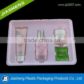 high qyality customized flocking clamshell packaging for cosmetic