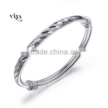 2015 HOT Selling999 lady Custom cuff silver bracelet