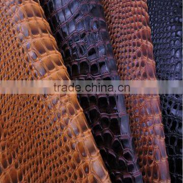 Crocodile skin patterns faux pu leather for bags shoes