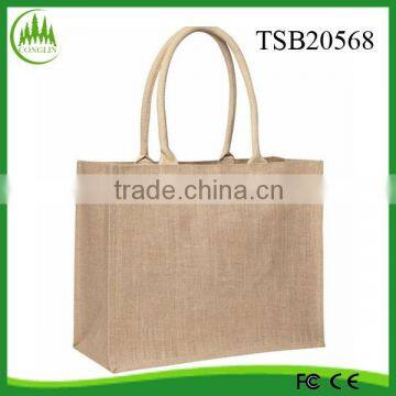 2015 hot sell wholesale tote bag, burlap bag shopping bag beach bag,jute lunch bag