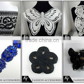 Yard Sale Polyester Embroidery Bead Motif Trim for Woman Diy