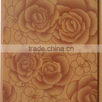 Printing,flat brown flower style, plastic ceiling, pvc wall & ceiling panel,pvc plafond F082-1