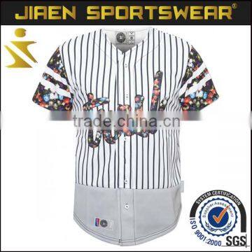 sublimated printed sublimated top quality blank custom infant baseball jersey