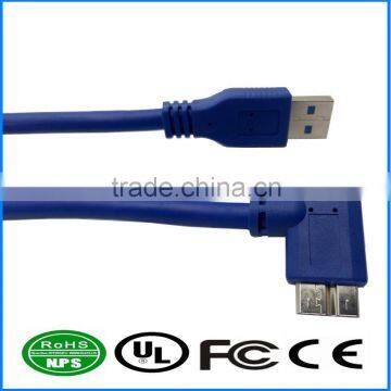 USB3.0 AM-MicroB Superspeed Connecting Line High Speed Datacable Standard 9 Core Datawire 90 Degree Right Angle