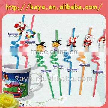 Eco-friendly colorful soft pvc art straws for drinks