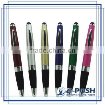 Promotional Rubber Gripper Aluminum Luxury Metal Cross Refill Stylus Pen photo-3