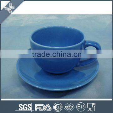 Porcelain coffee cup and saucer new 180cc, blue colored cup set