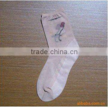 ladies summer jacquard silk socks