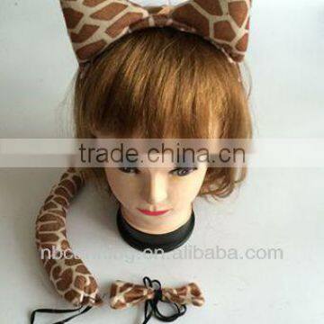 party headband set/leopard ear headband bow tie set/anime cosplay tail set