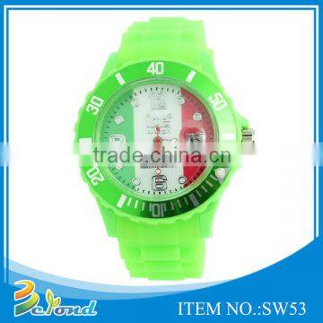 Hot selling promotional multi color unisex silicone wristband watch