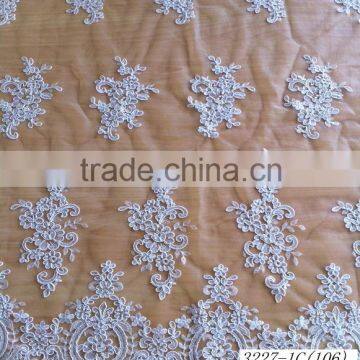 2015 China new bridal cord lace fabric allover design