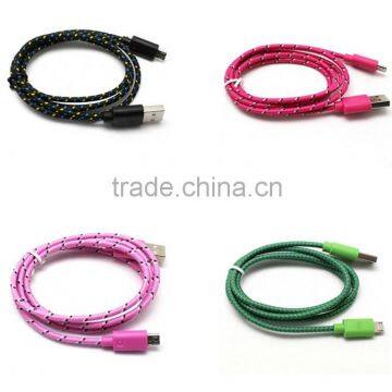 Standard USB Type and Mobile Phone Use Fabric Braided USB Charger Cable 1M 2M photo-4