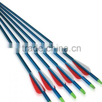 30" Aluminum Arrow Plastic Feather for 50-70lbs Compound Bow blue-1