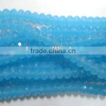 Hot seller high quality gemstone blue glass button faceted jewelry