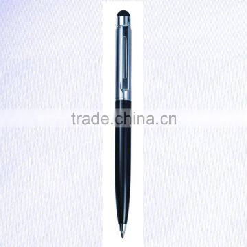 2 in 1 multifuctional metal twist stylus touch ball pen