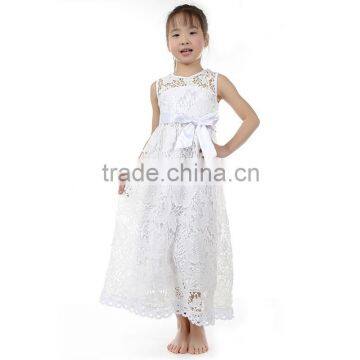 Wholesale elegant baby girls pure white wedding dresses