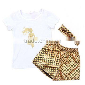 plain T-shirt shorts designer baby clothes girls