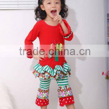 Christmas tree girl clothing set latest gowns designs baby clothes