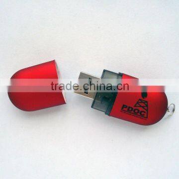 plastic usb memory pill shape flash drive