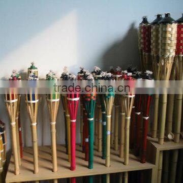 Colored bamboo torch