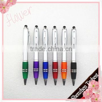 TP-2204 cheap colorful promotional ball pen , touch pen with customize logo