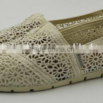 hollow textured lace upper shoes for women alpargata shoes