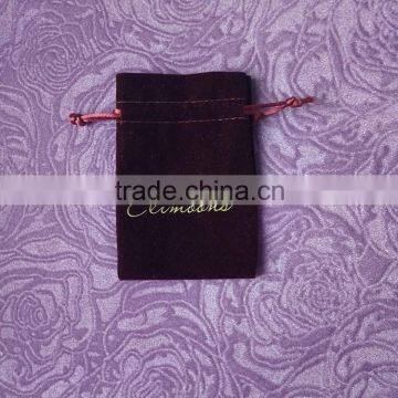 Soft Black Velvet Drawstring Carry Gift Bag Silver Lining 6.5" x 8" photo-5