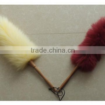 Lambswool Duster With Retractable Black Tube