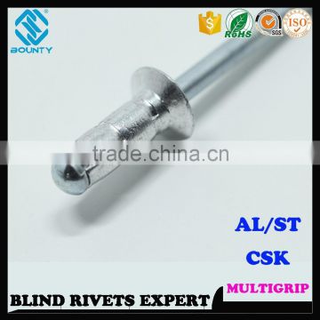 HIGH QUALITY FACTORY OPEN HEAD ALUMINUM CSK MULTIGRIP BLIND POP RIVETS