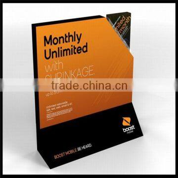 With 7 inch LCD screen cardboard counter display, cardboard countertop display, POP up cardboard display stand