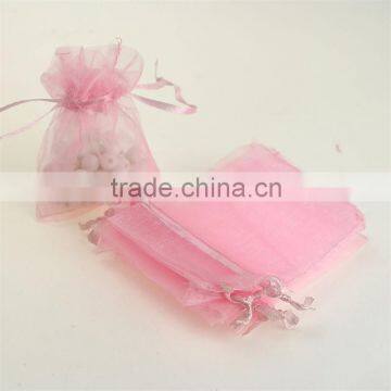 pink 10x12cm small organza gift bag jewellery storage pouches promotion drawstring security recyclable for wedding party