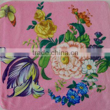 flower printed hand towel face towel