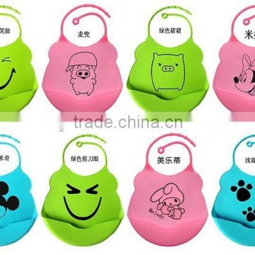 Various logo Waterproof silicone baby bib