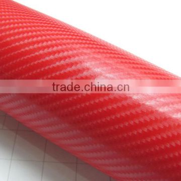 Supreme Car Wrap Air Free 4D Carbon Fiber Vinyl A1210 Red 1.52x30m