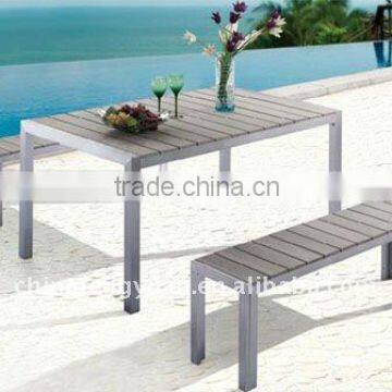 Resinwood garden bench, outdoor dining set, Polystyrene