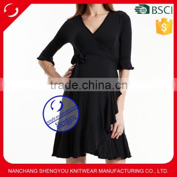 Best Selling Fabulous Design High Quality Black Maternity Dress for Maternity Women