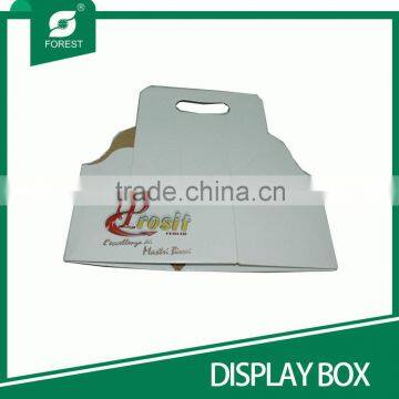 HOT SALE POPULAR BAR USE CORRUGATED DISPLAY BOXES FOR SIX BOTTLES BEER WITH HANDLE photo-2