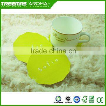 Customize design logo printing one time use or circle use absorbent paper coaster