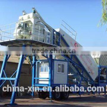 YHZS25 hauling mobile concrete mixing/batching plant equipment machine