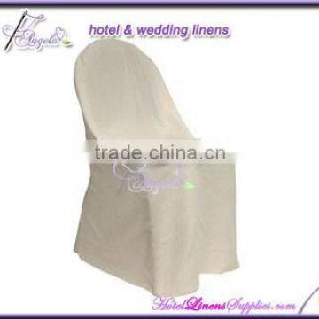 Ivory Cheap Folding Chair Slip Covers Made of Basic Poly Fabric-directly From China Factory