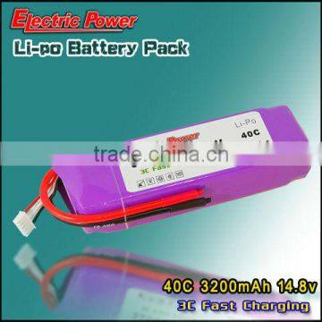 3200mAh 14.8V 40C RC LIPO Battery Packs