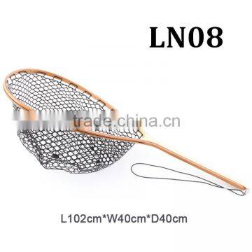 Large fishing wooden landing net