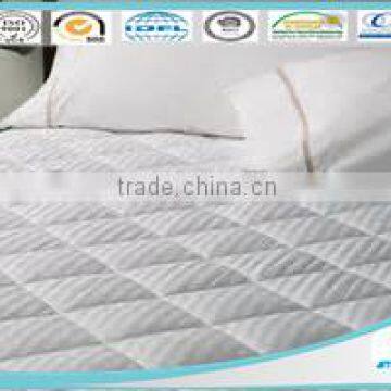 Goose down fill and quilted mattress protector with skirt