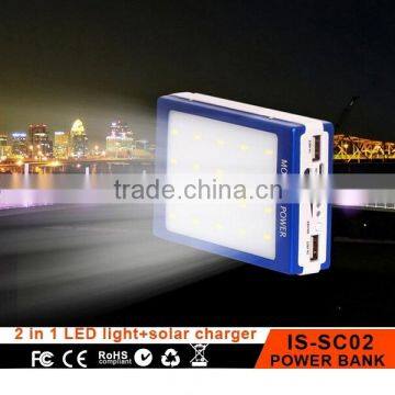 6000mah LED Camping Light Small Solar Panel With Light Solar Power Bank for Oppo Find 7 Quality Choice photo-6
